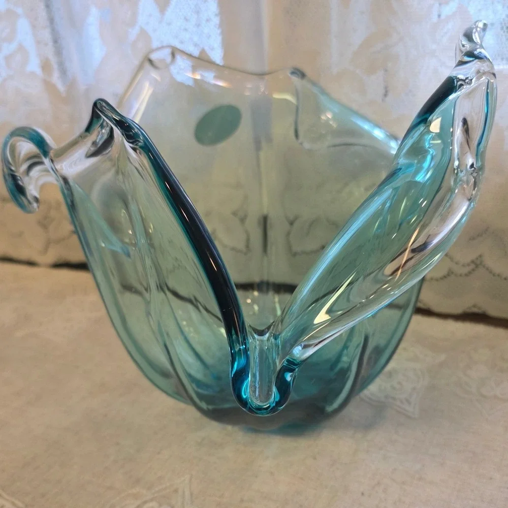 White Cristal Murano Glass Bowl 9
